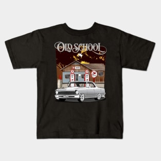 1967 Pewter Gray Chevrolet Nova Old School Print Kids T-Shirt